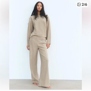 NWT ZARA 2024 COLLECTION SOFT STRAIGHT LEG PANTS SIZE S AND L